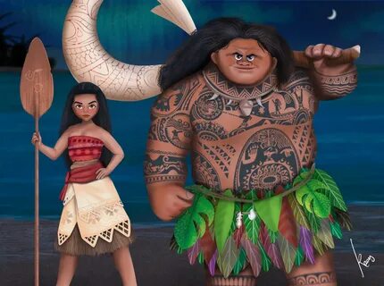 Moana and Maui by Kaung on Dribbble