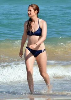 Bonnie Wright in Blue Bikini 2016 -30 GotCeleb