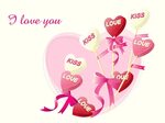 I love you - Cute Kiss Backgrounds Presnetation - PPT Backgr