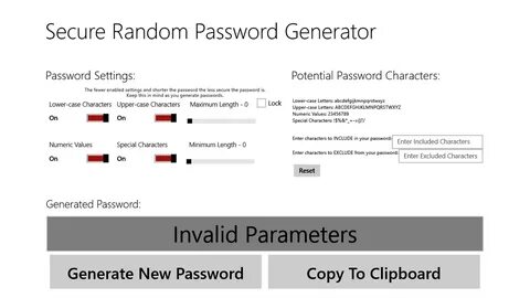 Secure Random Password Generator от BlazApps - (Windows Прил