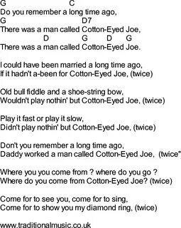 Bluegrass songs with chords - Cotton-Eyed Joe