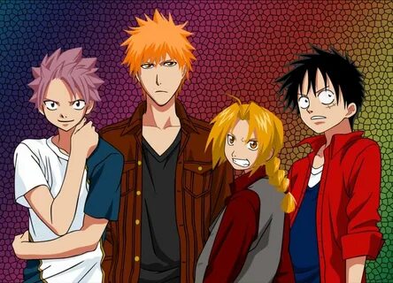 Four of My favorite Characters of all time. Anime crossover,