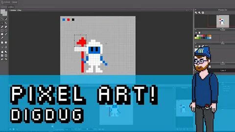 Pixel Art! Dig Dug Time-lapse BestNerdLife - YouTube
