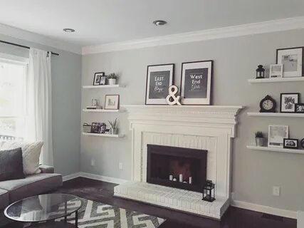 Adding Floating Shelves by the Fireplace - Accidental Suburb