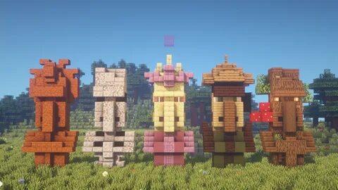 I built 5 new unique Villager Statues! #2 Including Tutorial