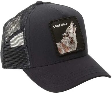 diseño de lobo Goorin Bros Trucker Gorra color azul marino S