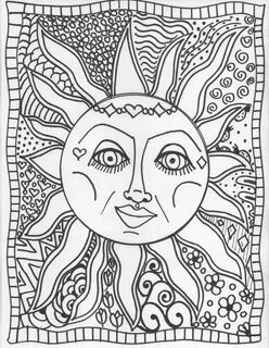 Sun Coloring Page For Adults K5 Worksheets