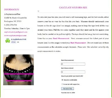 Could it be a bra size calculator that works? 