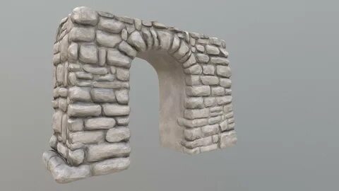 Low Poly Stone Arc. High Level of detail - Buy Royalty Free 