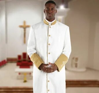 Clergy Robe White/Gold for Men Suit Avenue