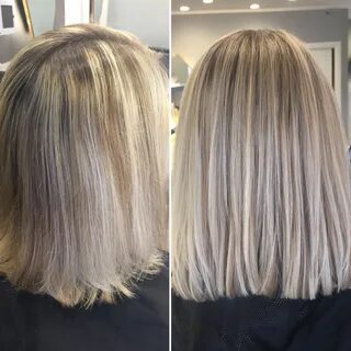 #highlights #balayage #blended #before #beige #after #ash #a
