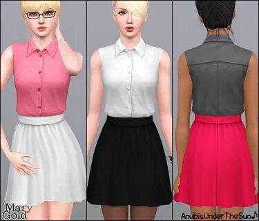 Anubis - Sims Stuff: Mary Gold Office dress Sims 3 cc clothe