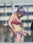 Kelly Osbourne - Red Floral Bikini Candids -26 GotCeleb