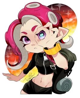 Safebooru - 1girl agent 8 black skirt clouds crop top evenin