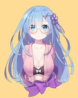 Rem with long hair and glasses Re:Zero - Imgur