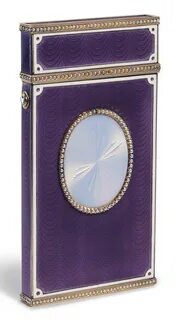 A Jewelled Gold and Guilloché Enamel Card Case