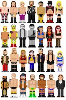 NXT wrestlers in pixel form Wwe funny