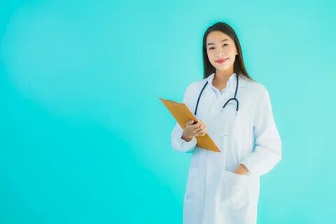 Woman doctor holding a clipboard 1226520 Stock Photo at Vecteezy