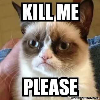 Meme Grumpy Cat - KILL ME PLEASE - 3232191