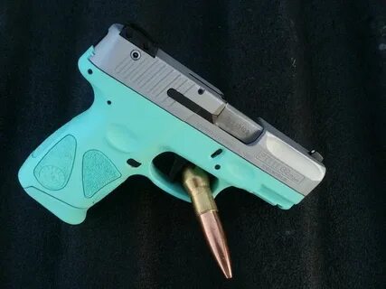 Taurus PT111, Tiffany blue and stainless. Work by AZ Liquid 