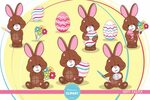 Easter bunny illustrations, Easter graphics (70018) Illustra