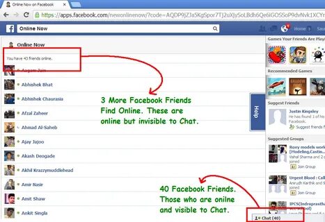 How to see who is online in Facebook when you are offline!
