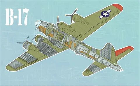 ArtStation - B17 bomber cutaway