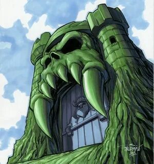Castle Grayskull Skeletor castle, Fantasy illustration, Fant