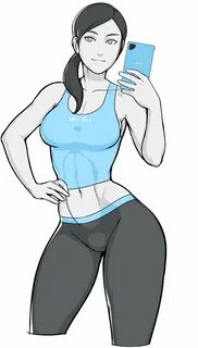 Wii Fit Trainer taking a selfie. Sexy drawings, Anime charac