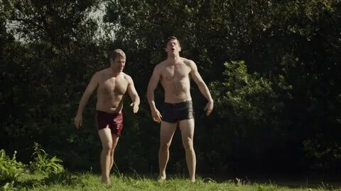 ausCAPS: James Norton and Robson Green shirtless in Grantche