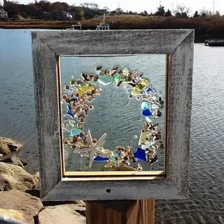 Sea Glass Wreath Sea glass crafts, Sea glass art, Sea crafts