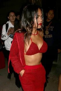 Christina Milian Poses for photos looking red hot in an all 