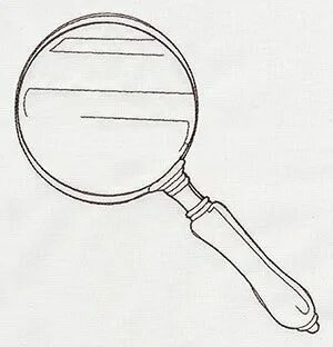 Miniature Menagerie Magnifying Glass Embroidery designs, Wor