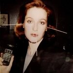 Gillian Anderson on the set of The X-Files, 90s 📷 Daria Ruya