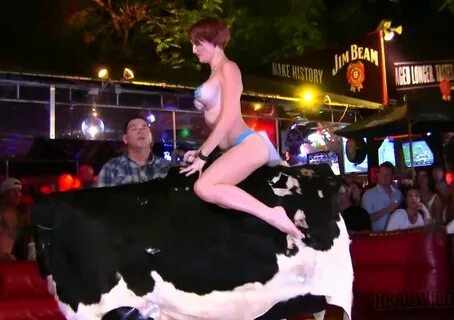 Sexy Nude Bull Riding - South Beach Coeds