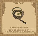 37. Viper whip - this snake-like whip seems to move and curl