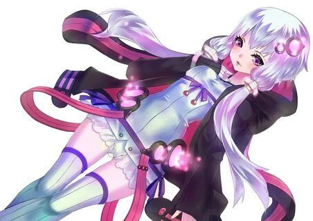 Wallpaper : illustration, long hair, anime girls, purple hai