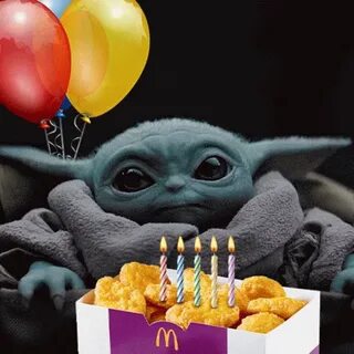 Baby Yoda Baby Yoda Birthday GIF - BabyYoda BabyYodaBirthday
