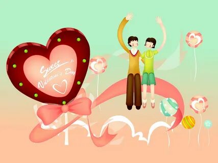 Valentine Cartoon People Wallpapers - Wallpaper Cave