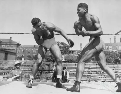 Joe Louis And Willie Davis Sparring by Bettmann