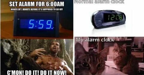 The Funniest Alarm Clock Memes Alarm clock funny, Alarm cloc