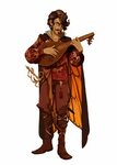 Male Human Lute Bard - Pathfinder PFRPG DND D&D 3.5 5th ed d