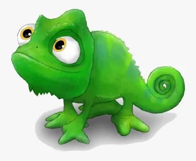 Clip Art Cartoon Chameleon - Pascal Tangled , Free Transpare