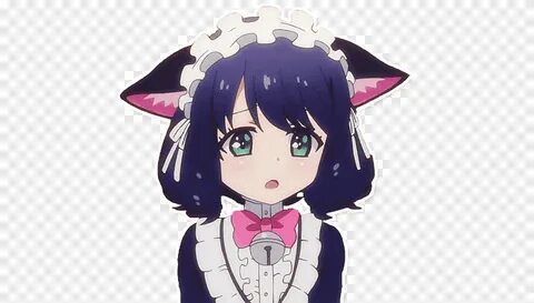 Аниме Catgirl Mangaka, Аниме, фиолетовый, чёрные волосы png 
