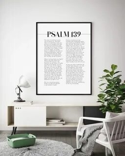 Psalm 139 NIV Bible Verse Wall Art Scripture Print Bible Ets