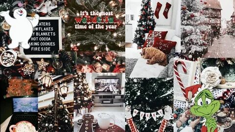 Christmas collage Обои для нотбука, Обои, Кошачьи обои
