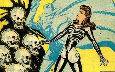 Comic Wallpapers Vintage: Skeleton girl (Vintage Comic Wallp