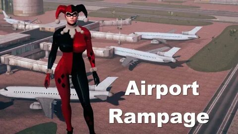Giantess Harley Quinn Airport Rampage Saints Row 4 - YouTube