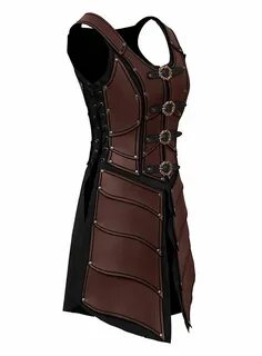Lady Leather Armor brown Leather armor, Elf warrior, Studded