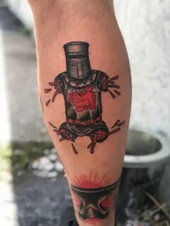 My Monty Python and the Holy grail tattoo done by Alex Tzigo